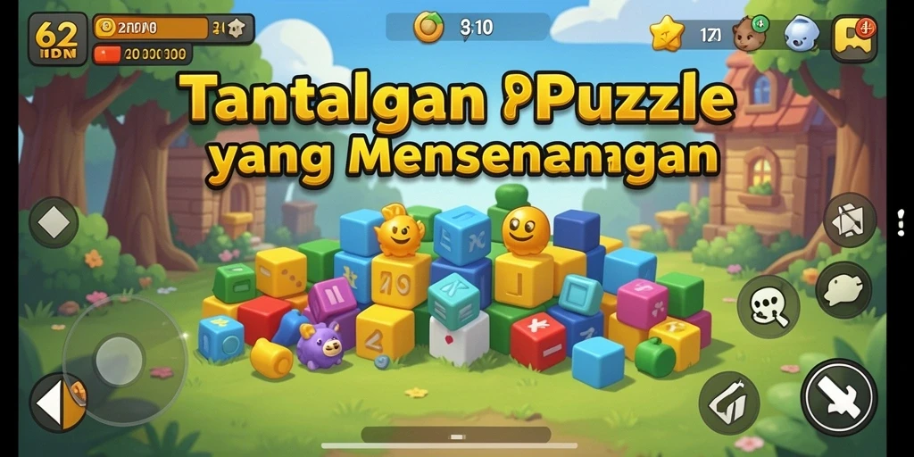 Tampilan gameplay 62IDN yang seru dan menantang teka-teki.