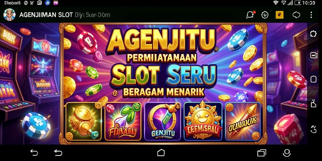 Tampilan utama AGENJITU dengan gameplay slot yang mengasyikkan.