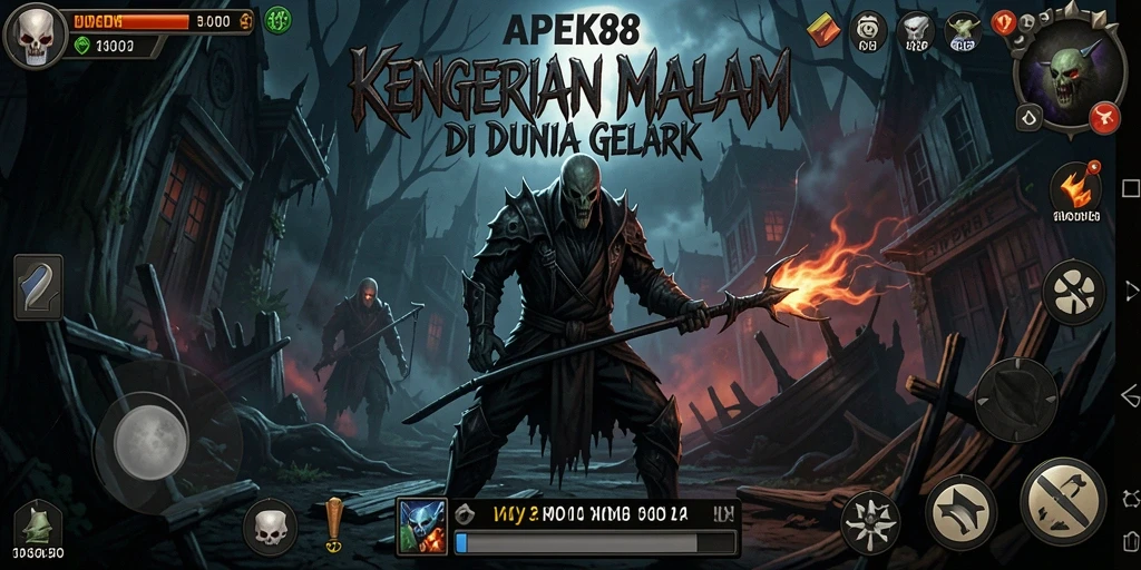 Screenshot APEK88 menampilkan suasana gelap dan menyeramkan dari gameplay.