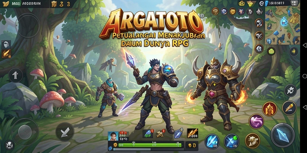 Tangkapan layar menampilkan aksi seru dalam game RPG ARGATOTO.