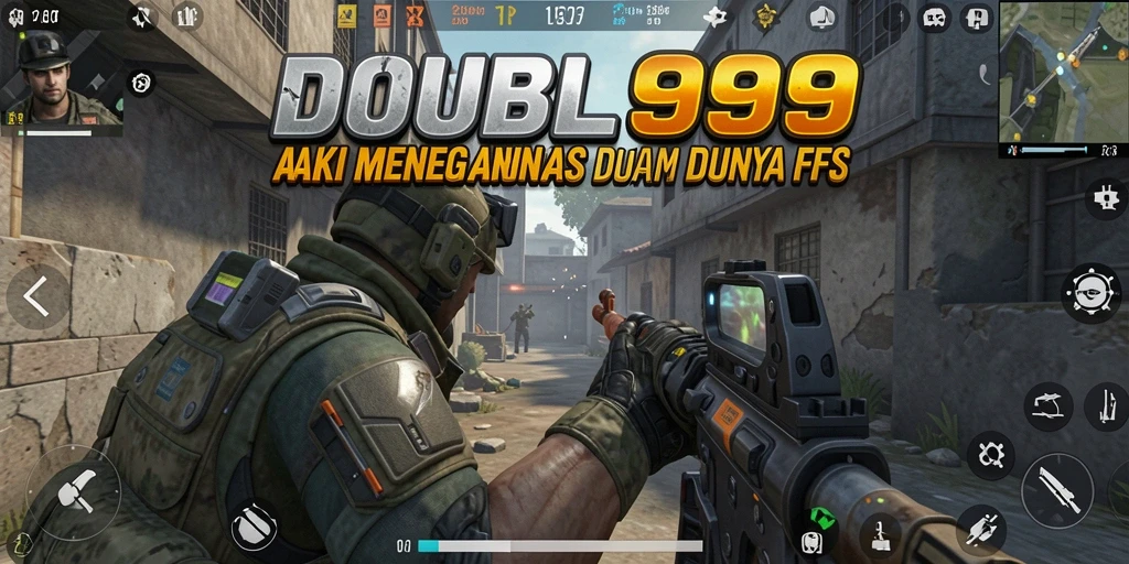 Tangkapan layar gameplay <strong>DOUBLE999</strong> menunjukkan aksi tembak-menembak yang mendebarkan.