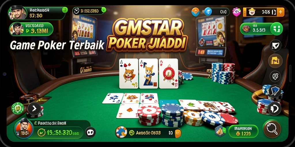 Tampilan gameplay Poker yang menarik dan mendebarkan di GMSTAR.