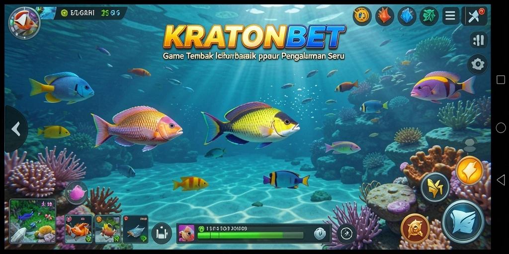 Tampilan menakjubkan dari gameplay Tembak Ikan di KRATONBET.