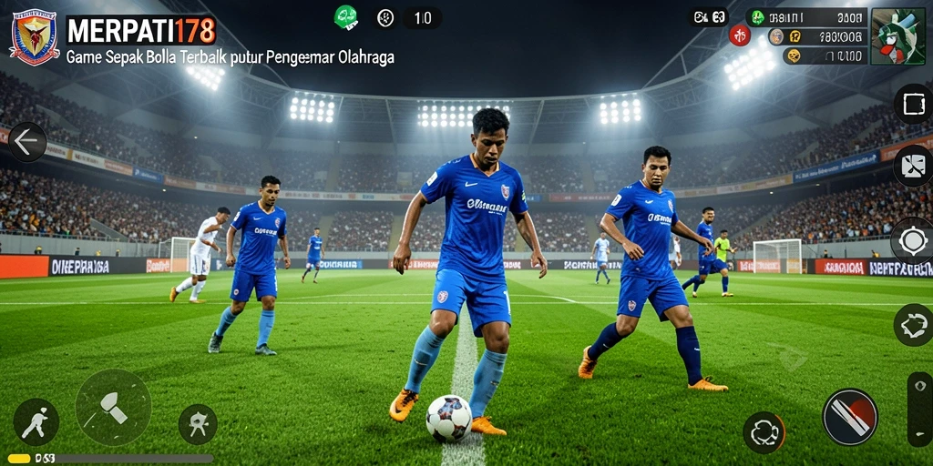 Tampilan dinamis gameplay sepak bola di MERPATI178.